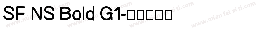 SF NS Bold G1字体转换